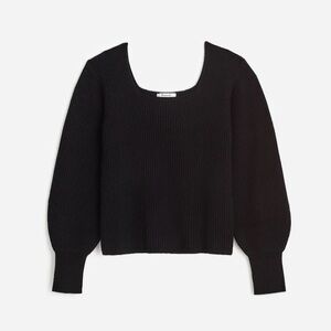 Madewell SoftWool Square-Neck Pullover Sweater